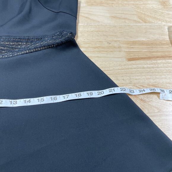 SHO by Tadashi Shoji NWOT Lace Trim Fit & Flare Dress Black Size 10 Semi-Sheer - Picture 9 of 12